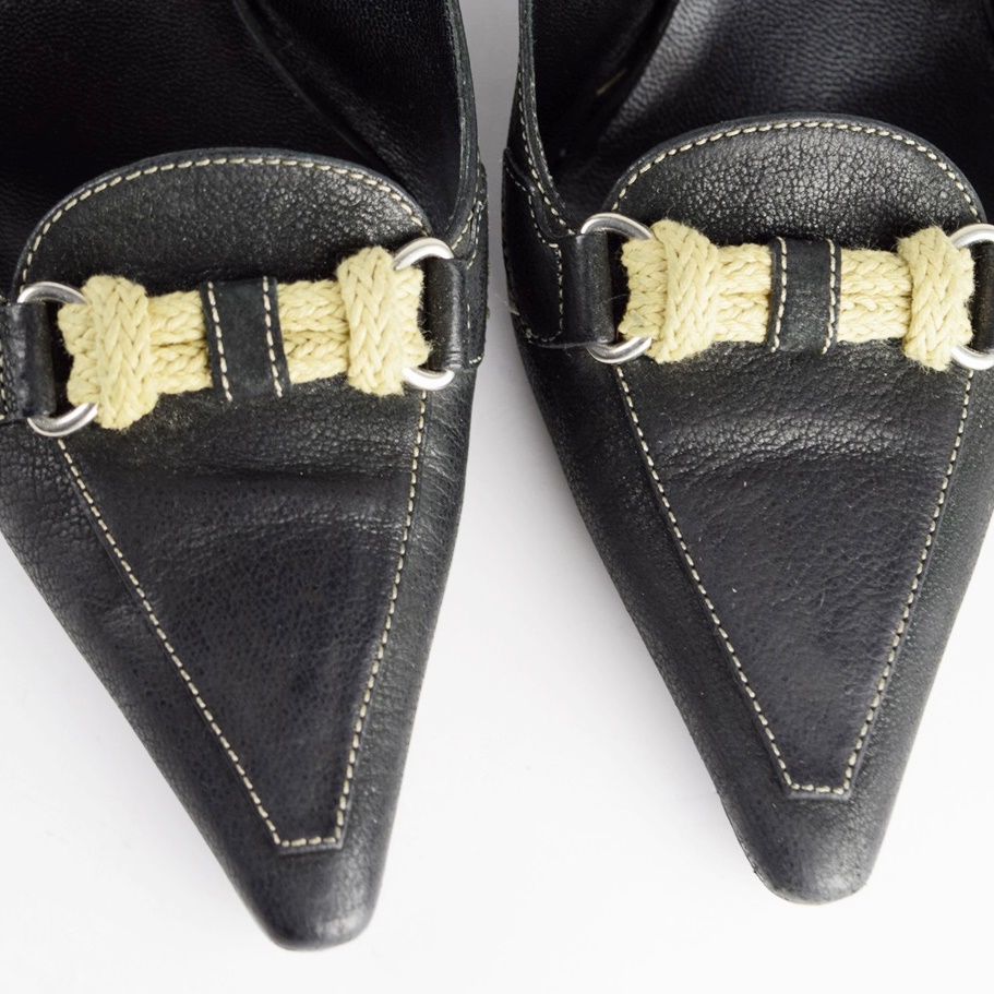 Prada Sling Back Black Pumps, Size 37.5