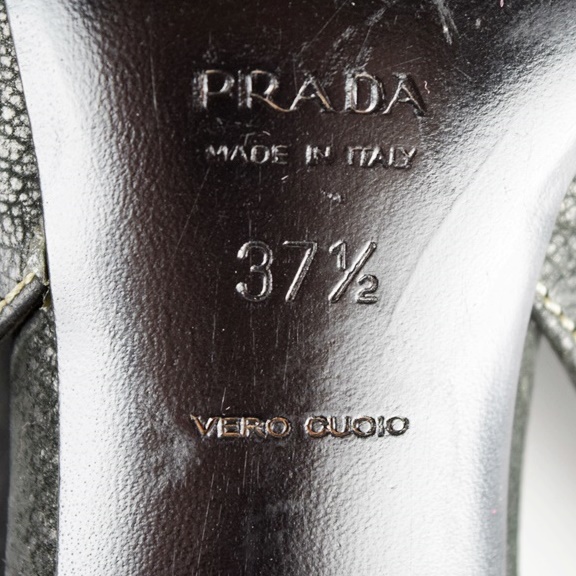 Prada Sling Back Black Pumps, Size 37.5