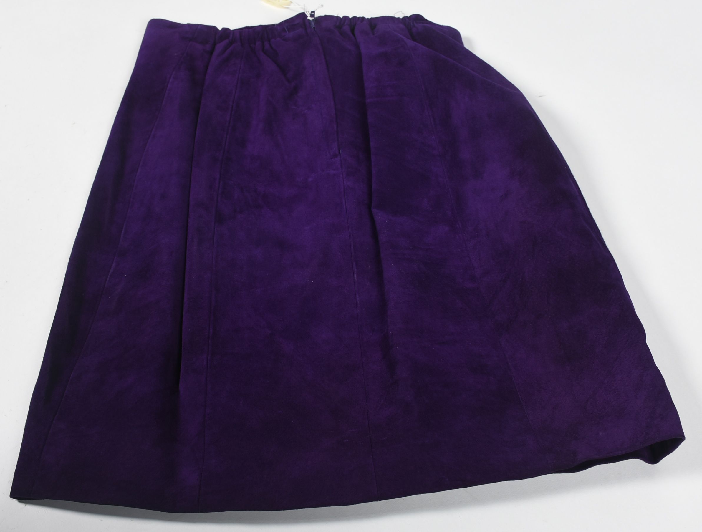 Custom Made Purple Suede Leather Embellished Stage Ensemble