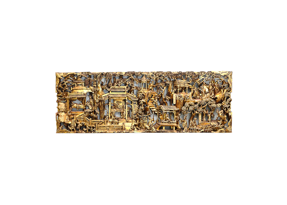 c.1880 Chinese Gilt Wood Sculpture