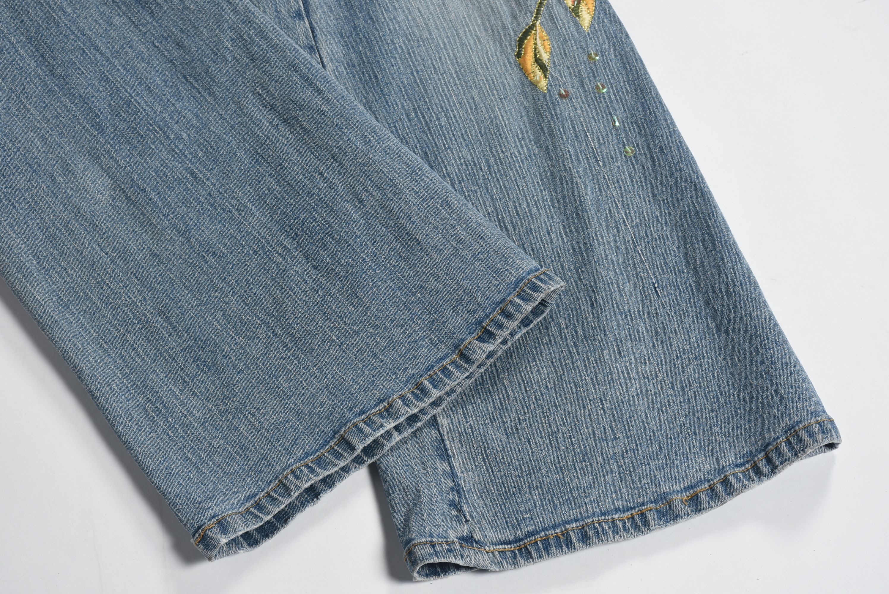 Angels Jeanswear Brand Design Embroidered Jeans with Rhinestones