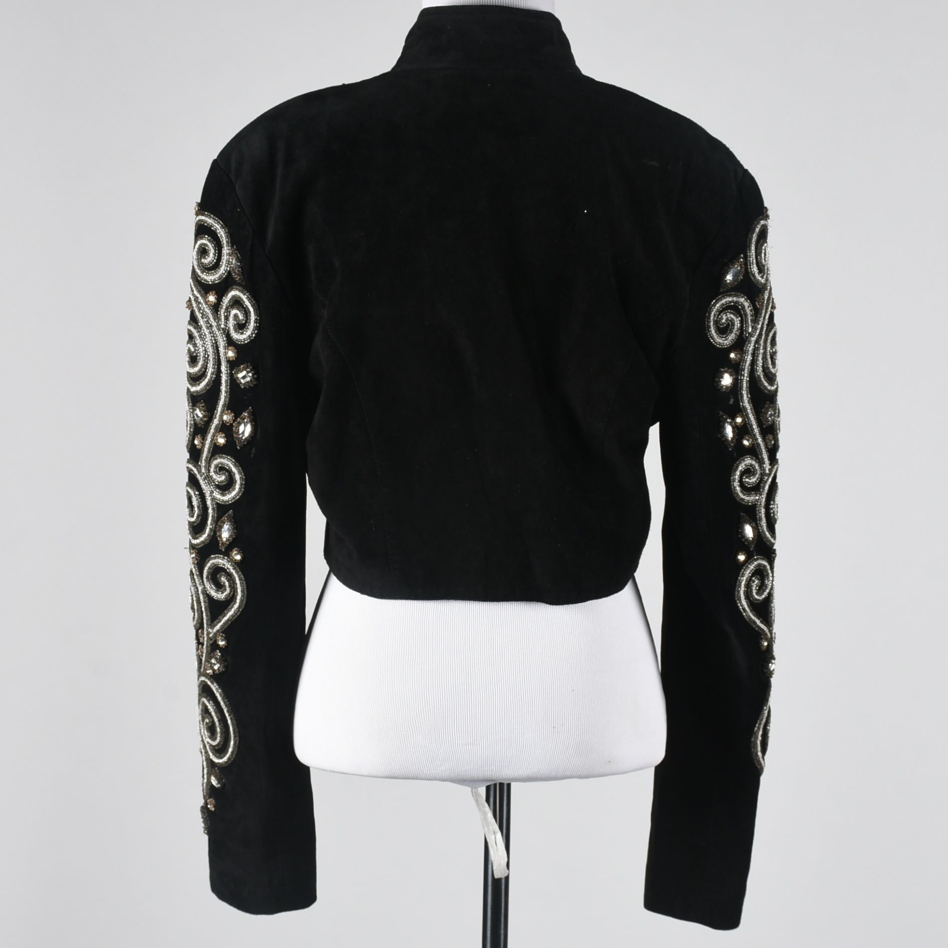 Michael Hoban of North Beach Leather Black Suede Leather Embellished Jacket