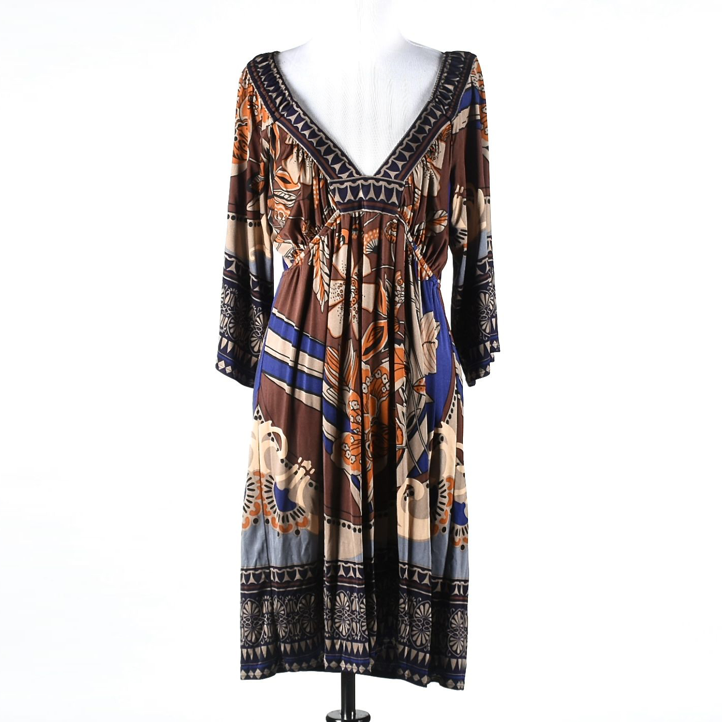 New Hale Bob Multi-Color Print Silk Jersey Dress