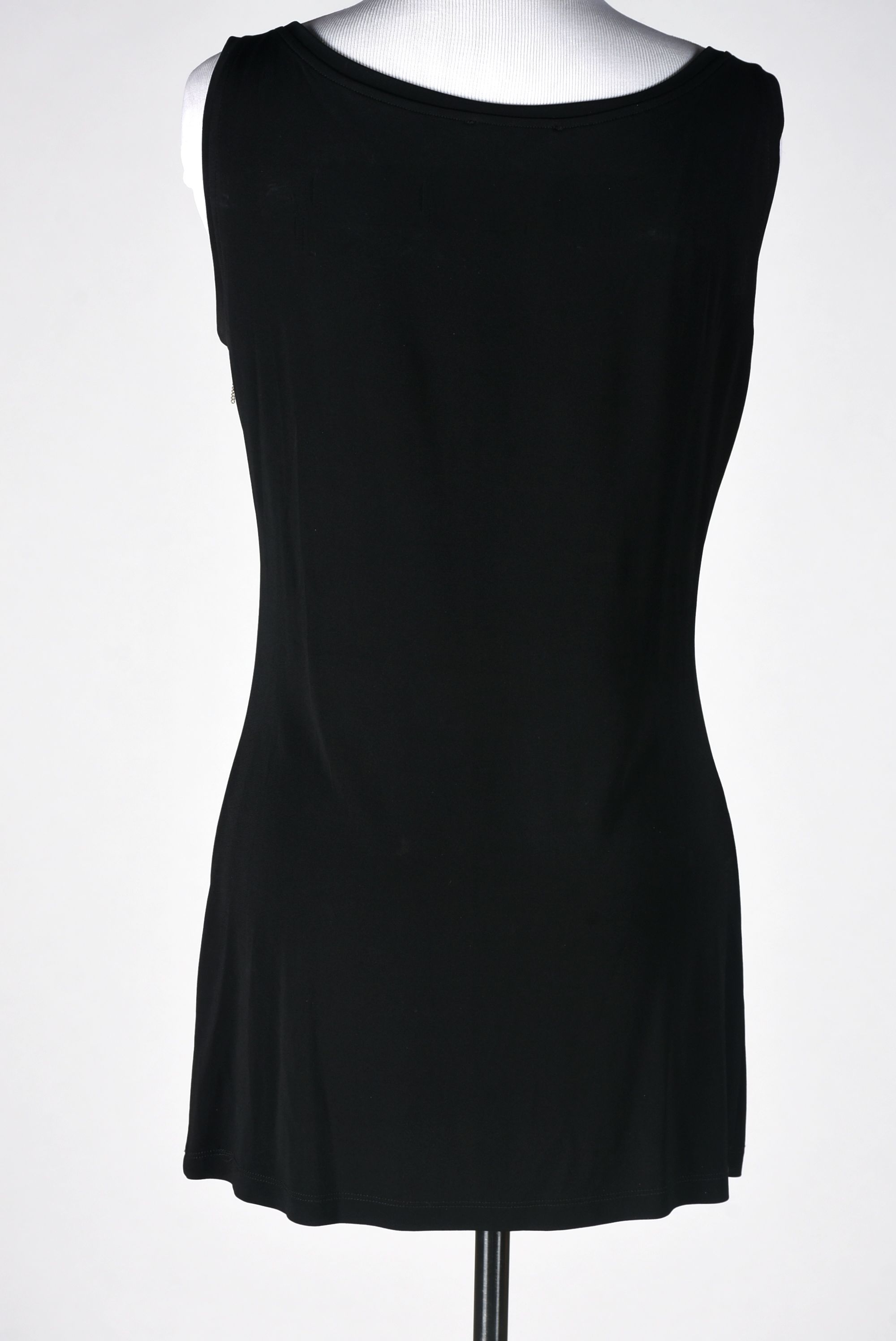 Joseph Ribkoff Designer Black Ensemble with Chain Link Fringe