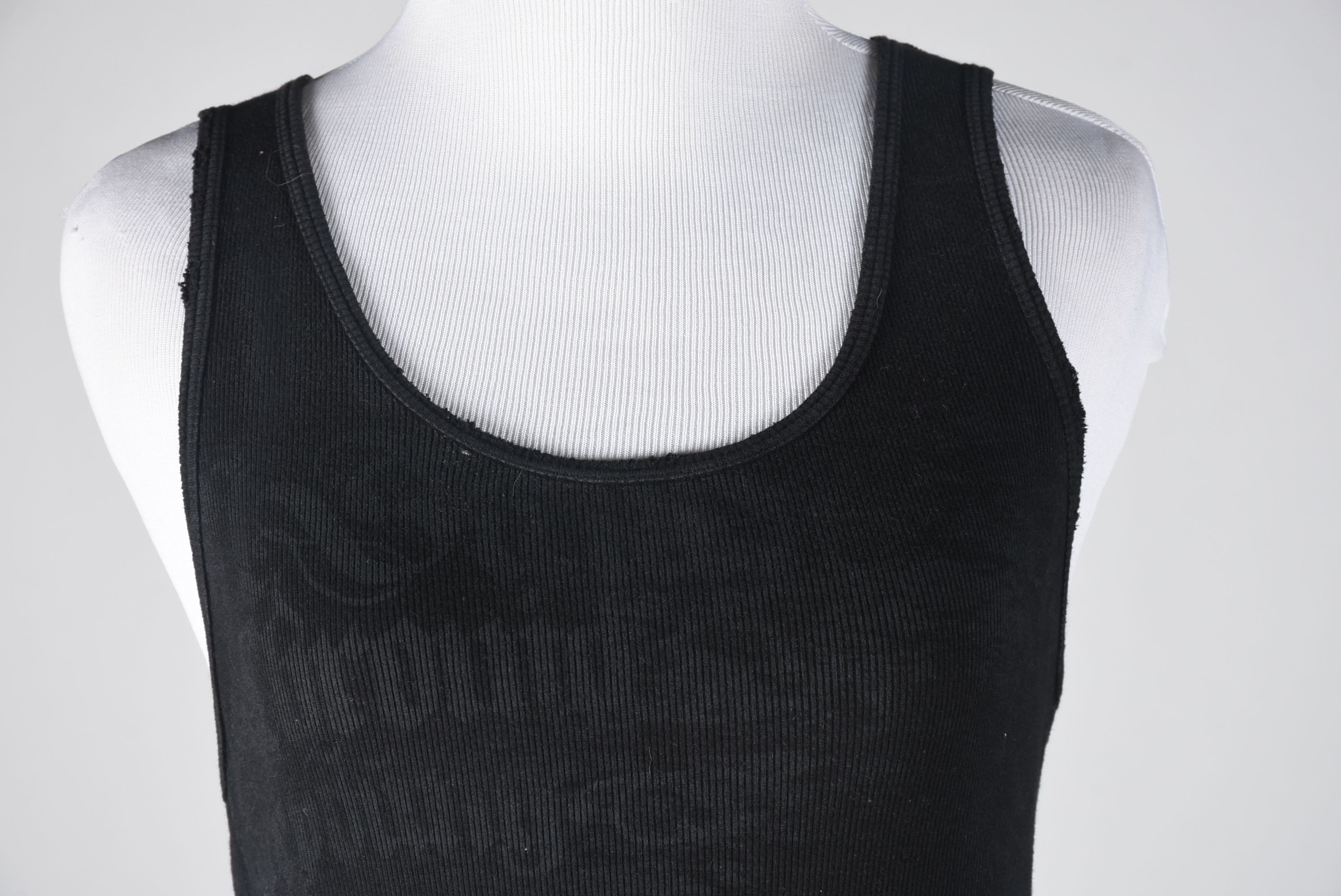 Sinful Embellished Black Cotton Print Tank