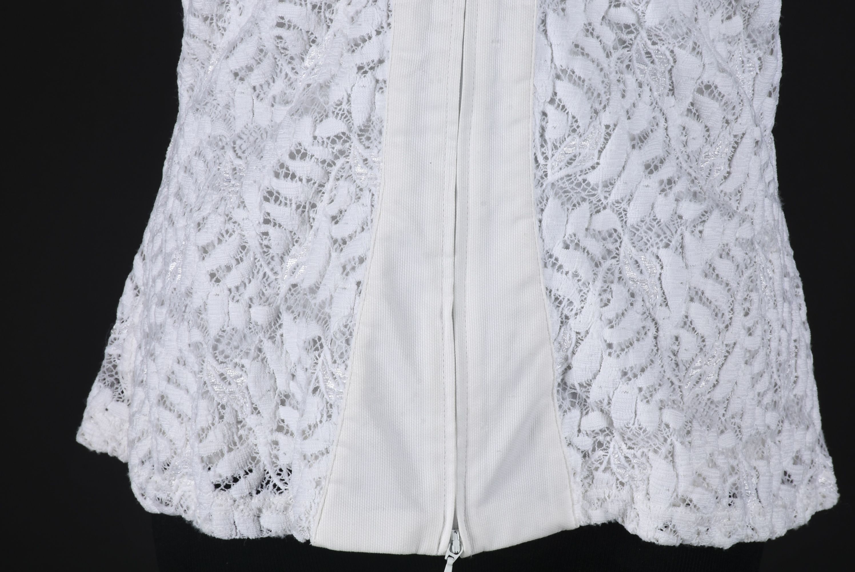 Anne Fontaine Designer Halter Top in White Lace