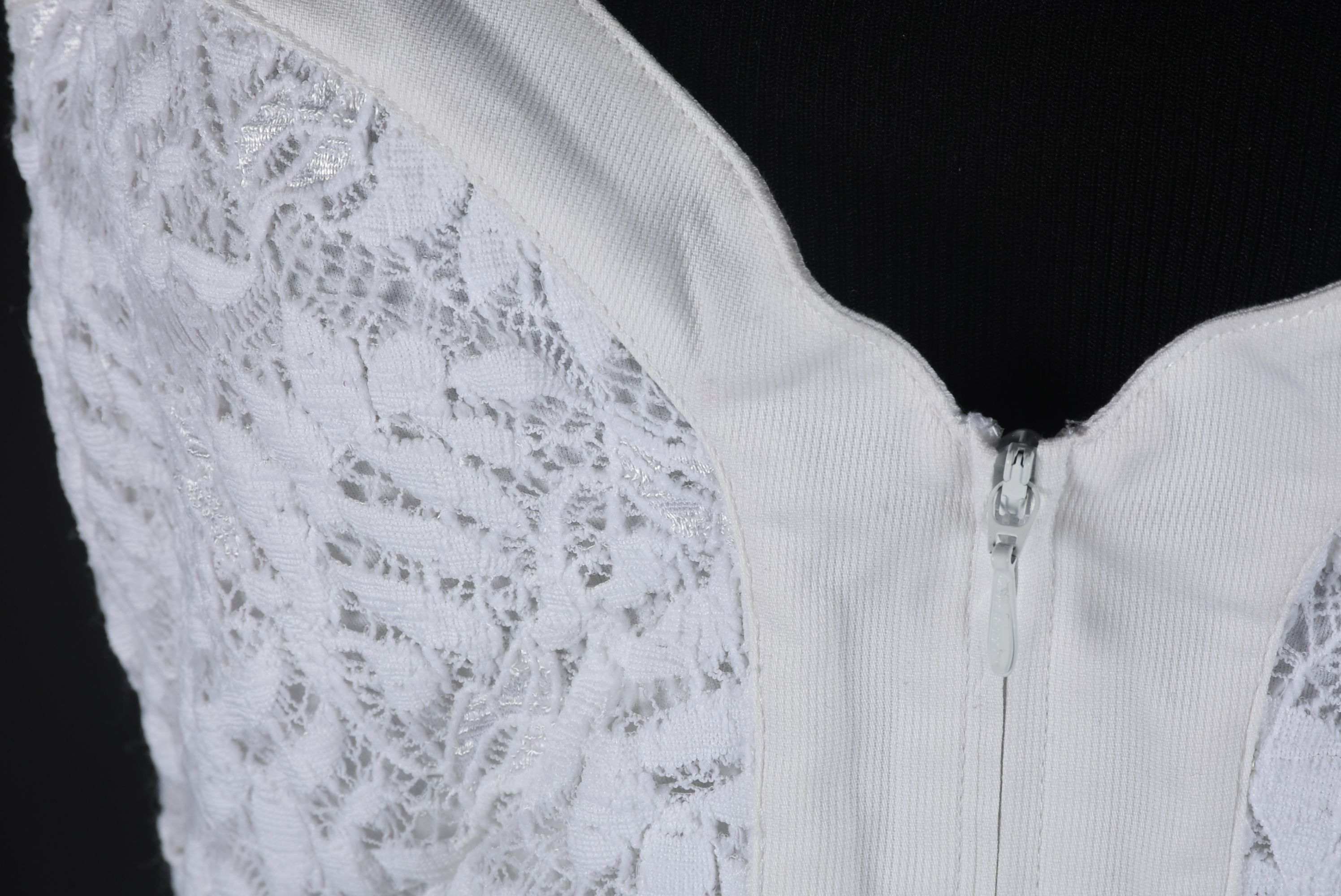 Anne Fontaine Designer Halter Top in White Lace