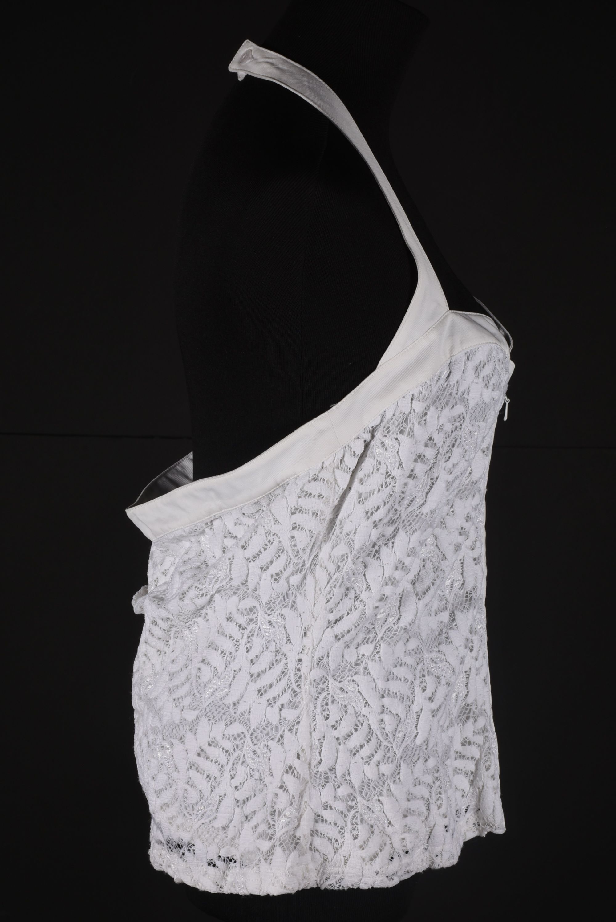 Anne Fontaine Designer Halter Top in White Lace