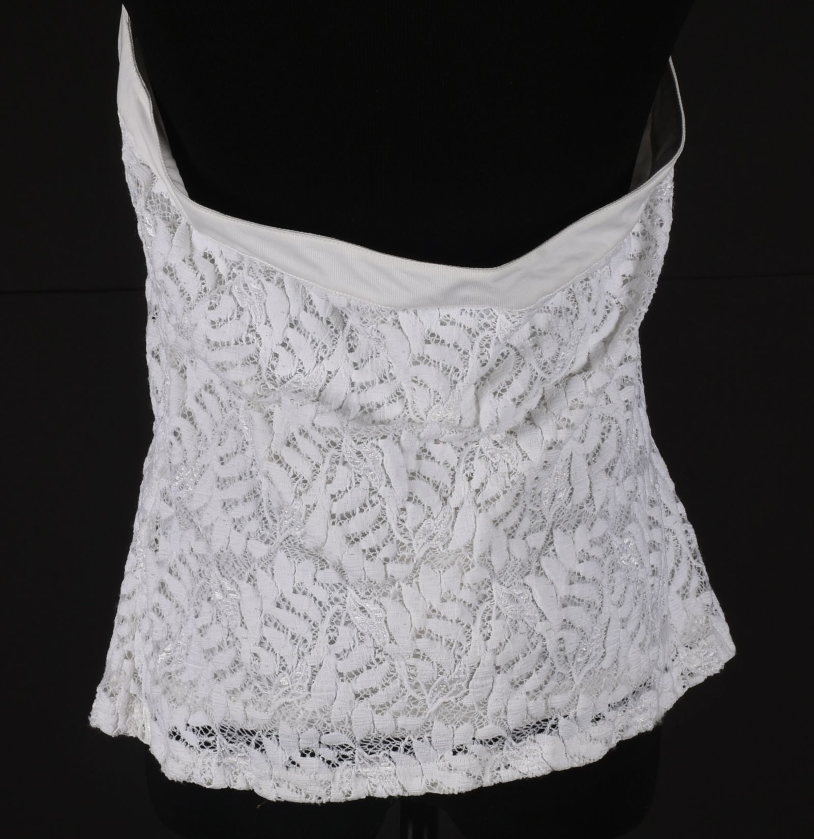 Anne Fontaine Designer Halter Top in White Lace