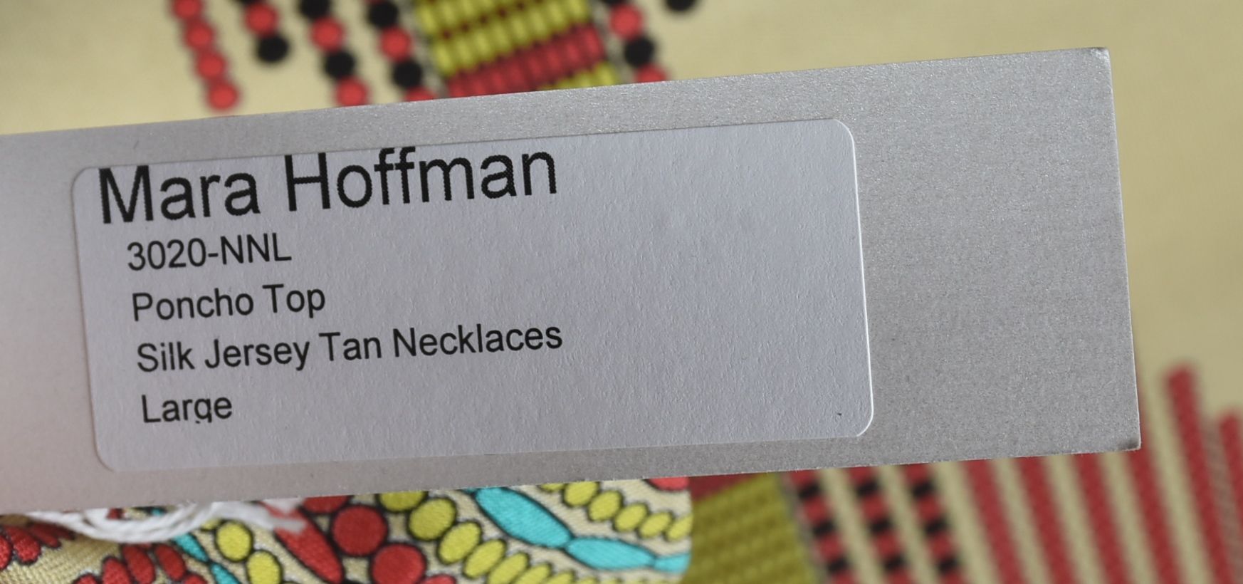 Mara Hoffman 100% Silk Print Poncho Top