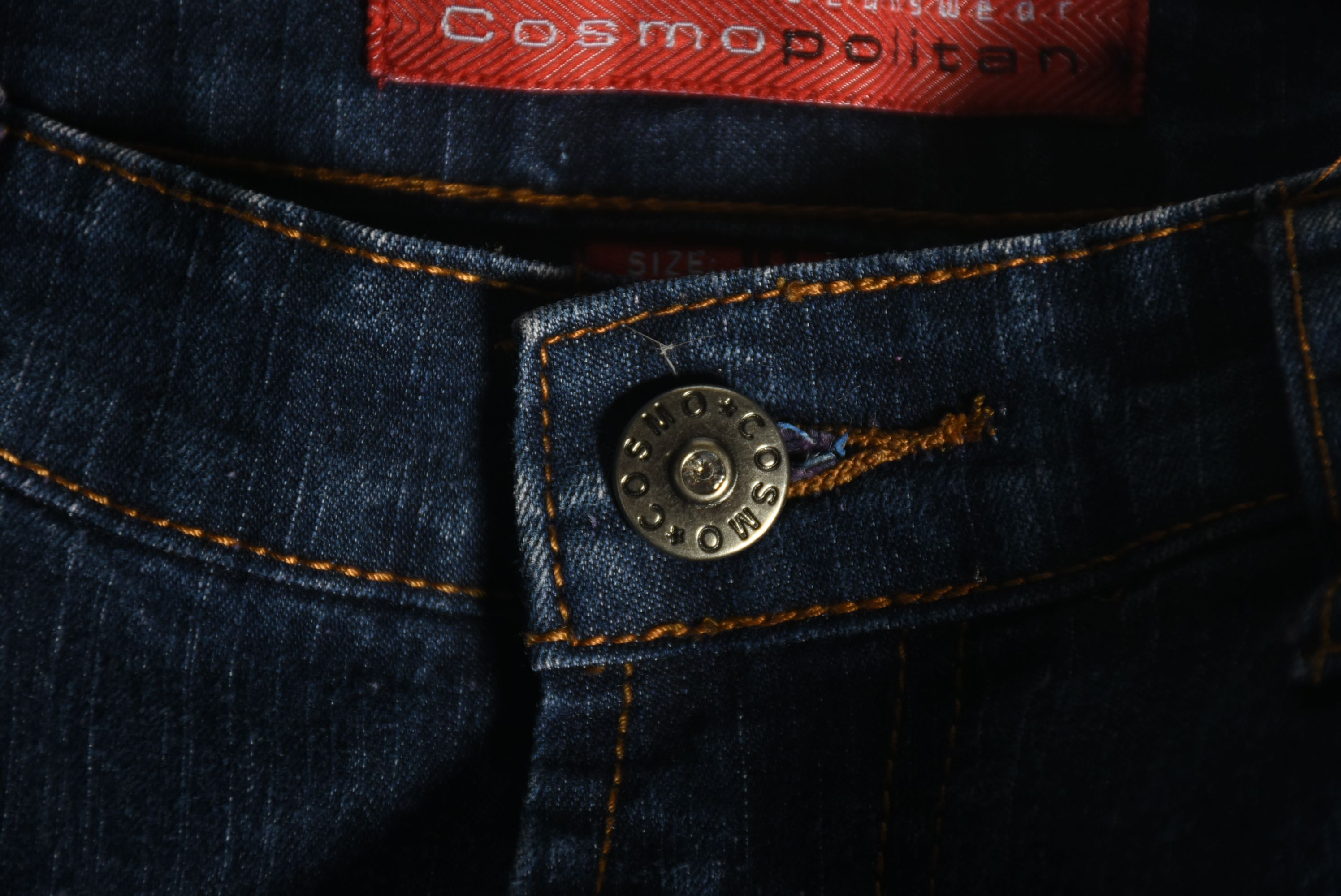 Cosmopolitan Jeanswear Jeans with Embroidered Florals Embellished with Beads