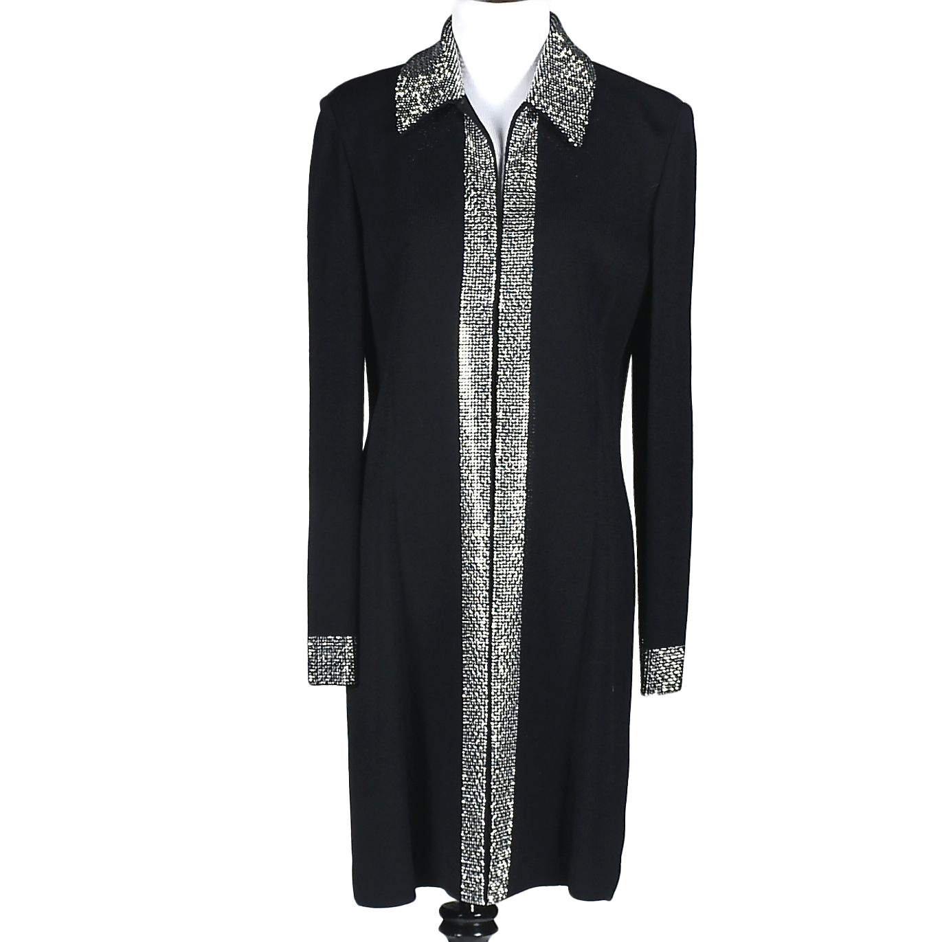 St. John Evening by Marie Gray Black Evening Jacket Embellished with Swarovski Crystal Rhinestones