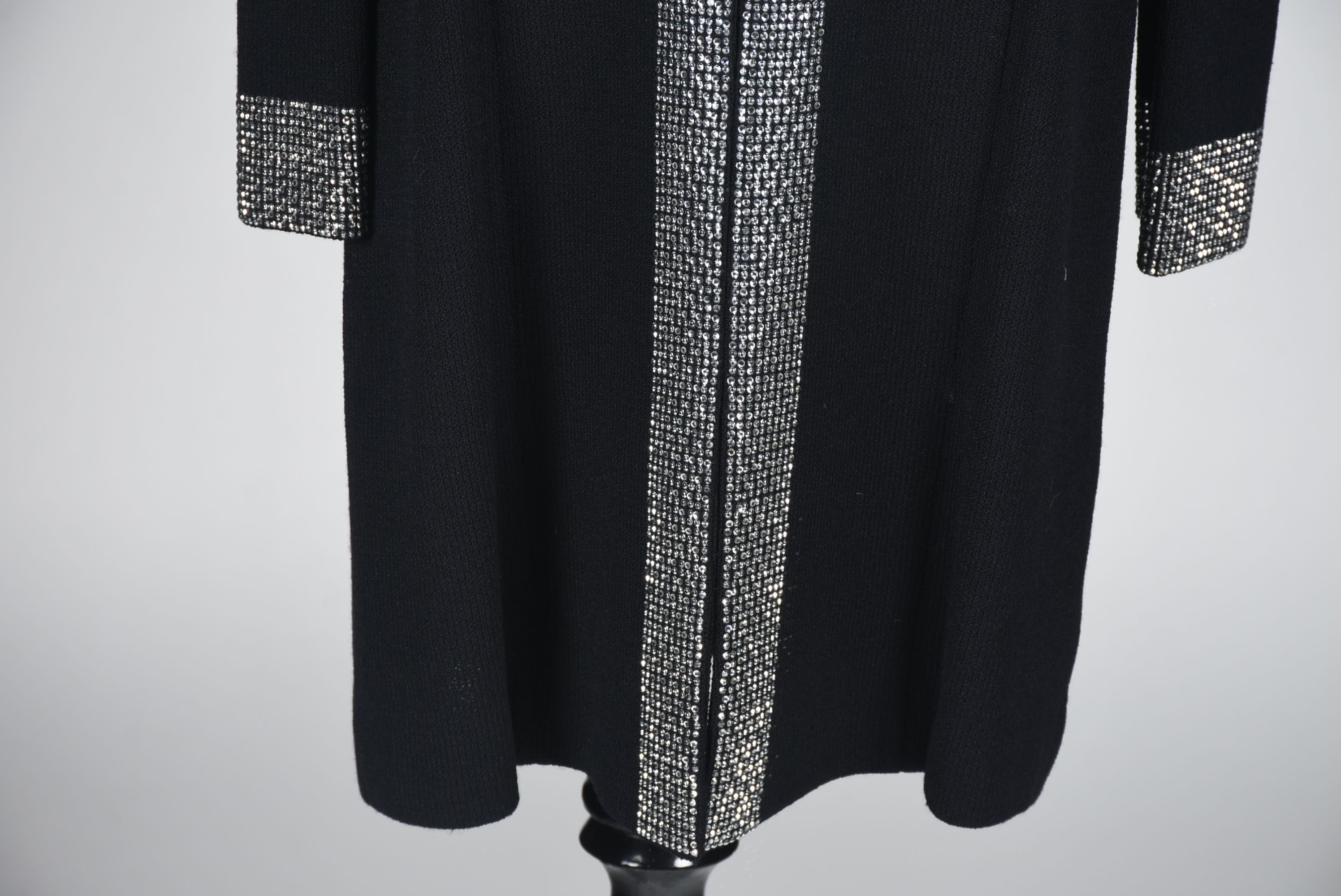 St. John Evening by Marie Gray Black Evening Jacket Embellished with Swarovski Crystal Rhinestones