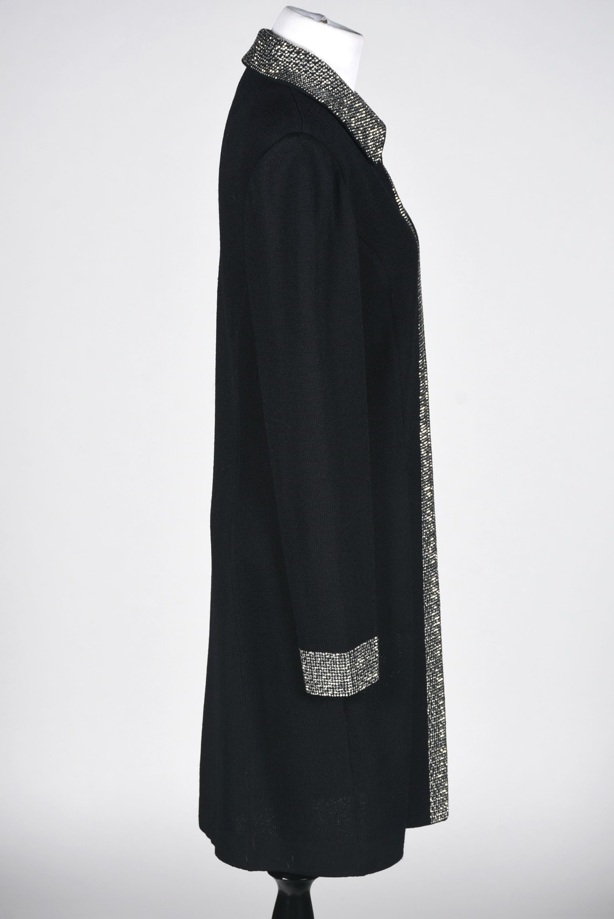 St. John Evening by Marie Gray Black Evening Jacket Embellished with Swarovski Crystal Rhinestones