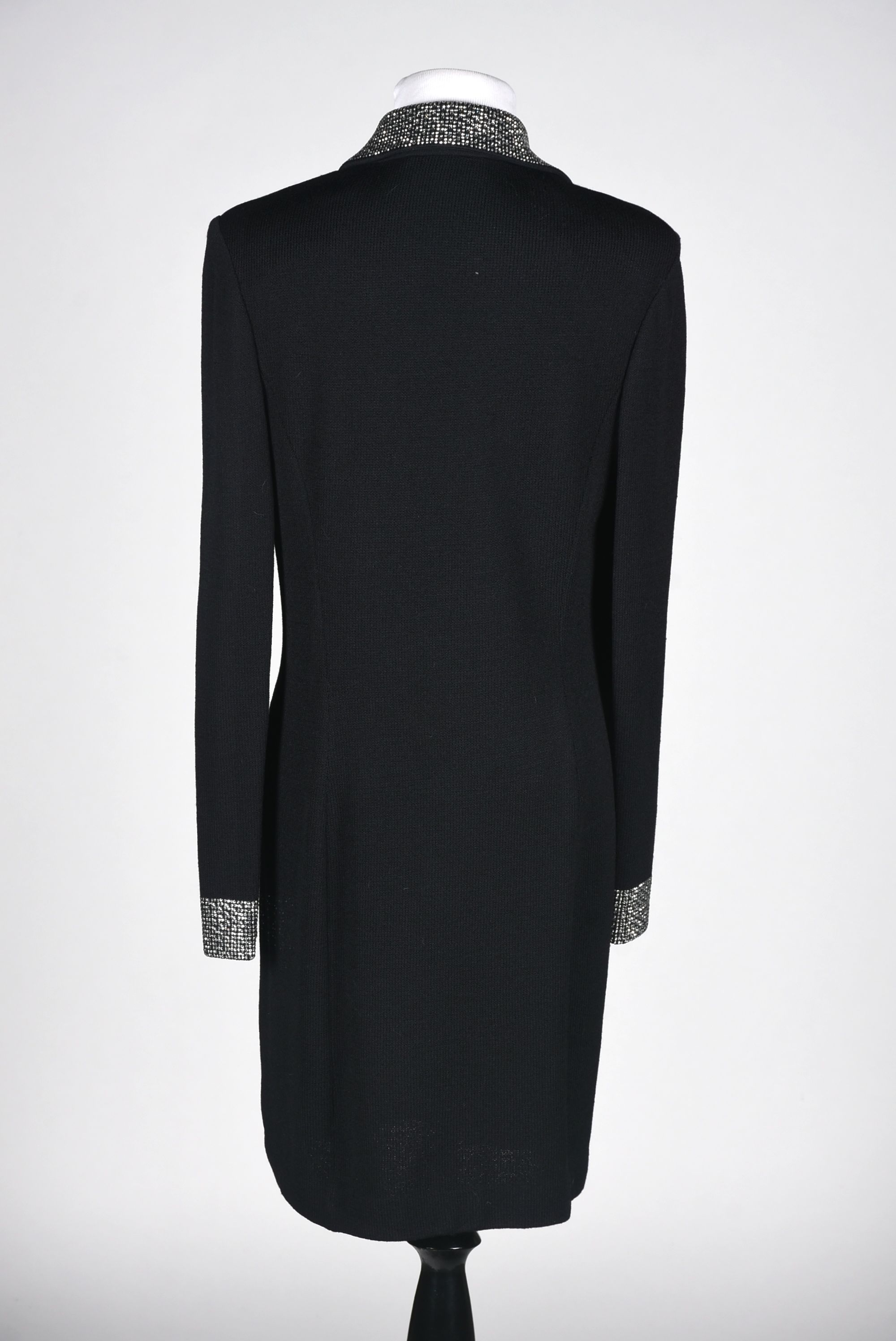 St. John Evening by Marie Gray Black Evening Jacket Embellished with Swarovski Crystal Rhinestones