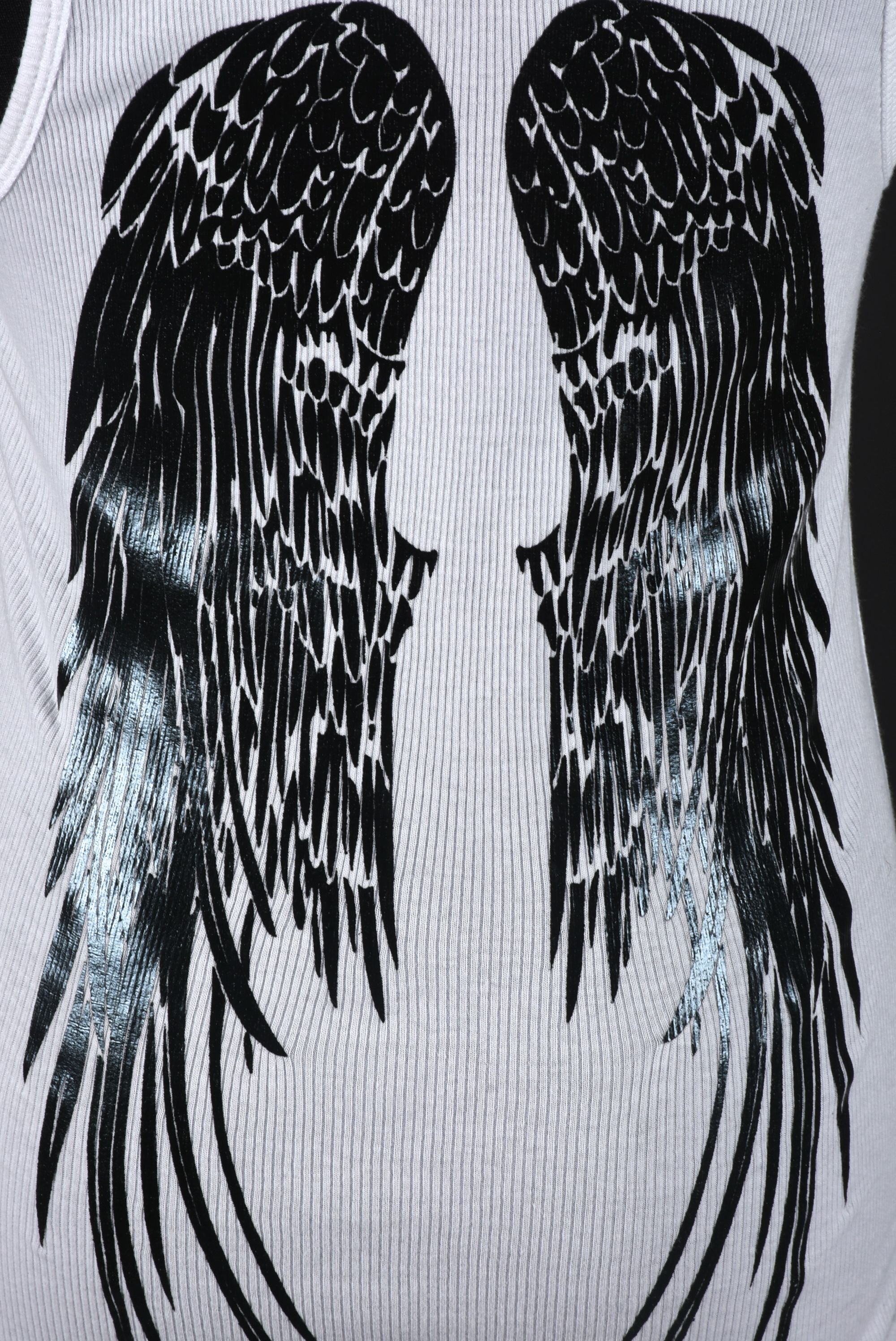 PH Brand White Cotton "Las Vegas" Tank Embellished with Crystals