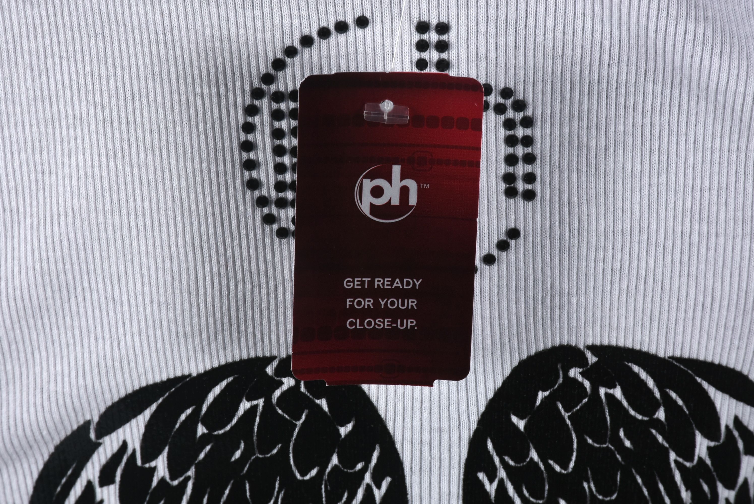 PH Brand White Cotton "Las Vegas" Tank Embellished with Crystals