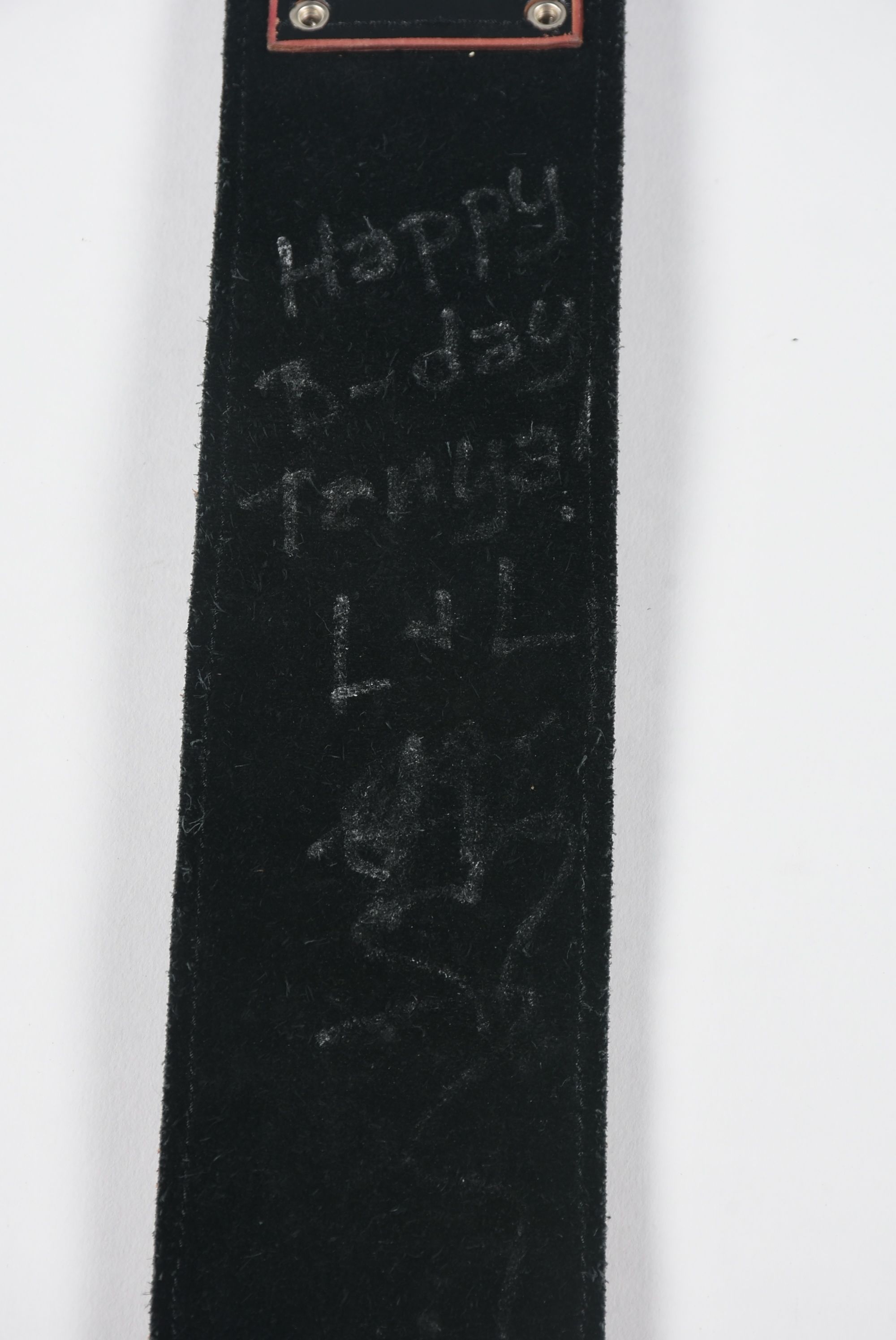 Custom Jeri Hart Embellished Leather Guitar Strap with Tanya Tucker Logo