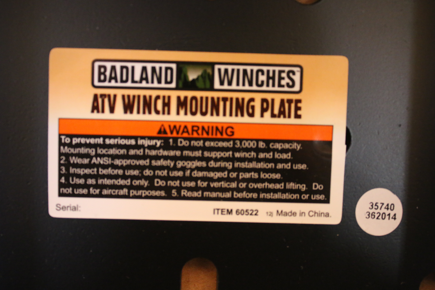 ATV Shift Stick and Mounting Plate