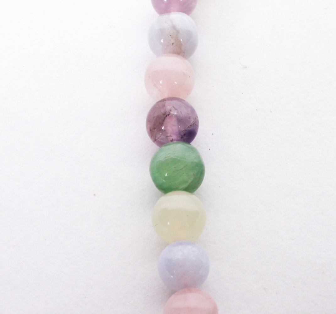 Stone Bead Necklace with 14k Yellow Gold Clasp