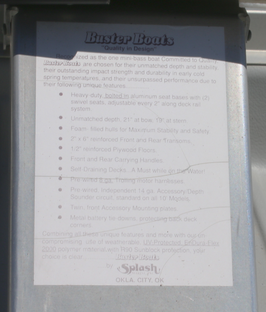 Buster Boat- Mini Bass Boat