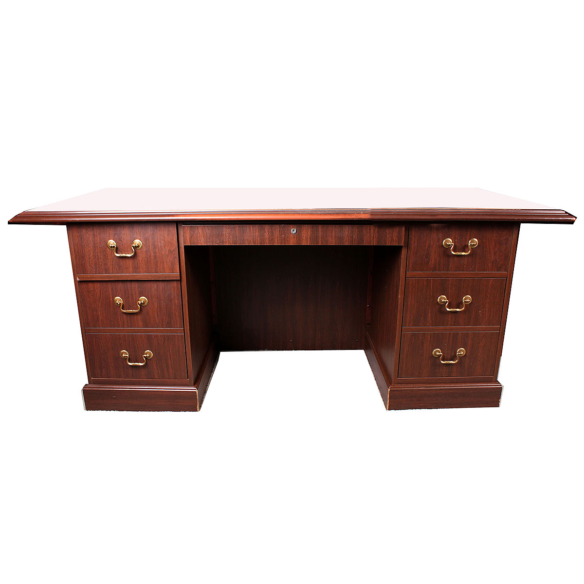 Contemporary Mahogany Executive Desk