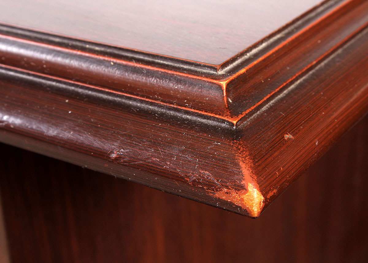 Contemporary Mahogany Executive Desk