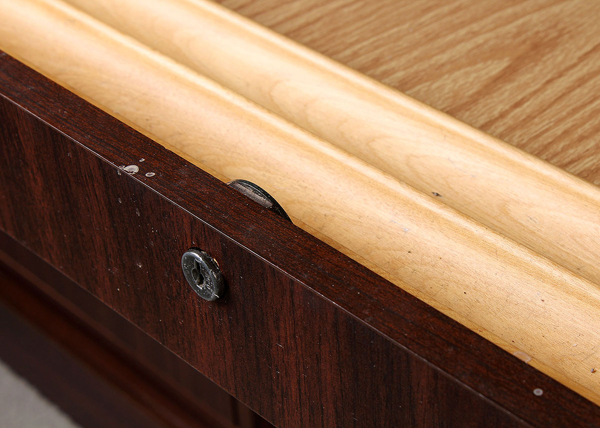 Contemporary Mahogany Executive Desk