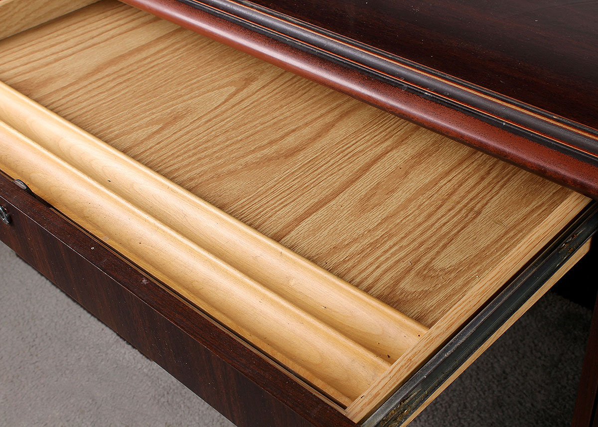 Contemporary Mahogany Executive Desk