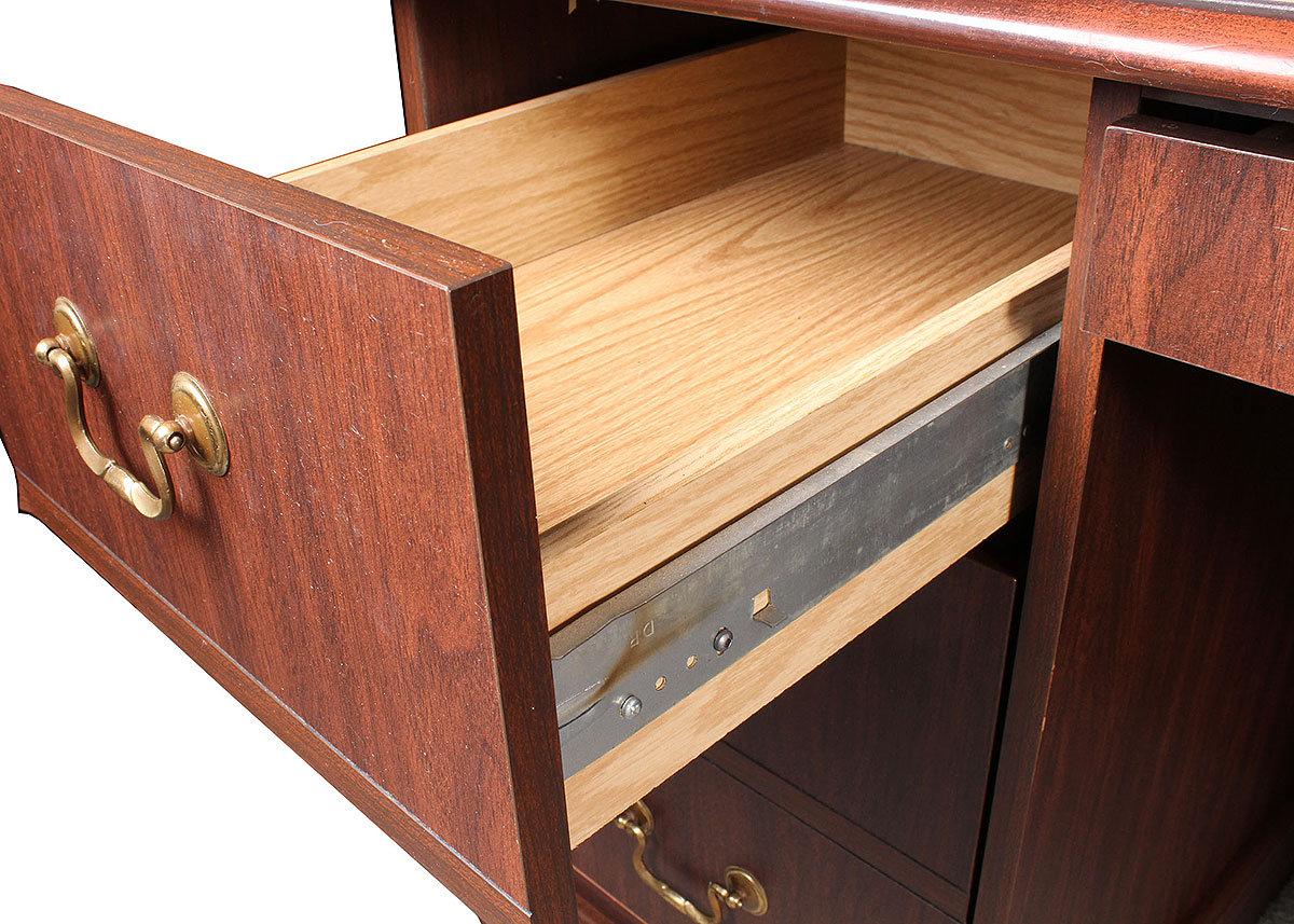 Contemporary Mahogany Executive Desk