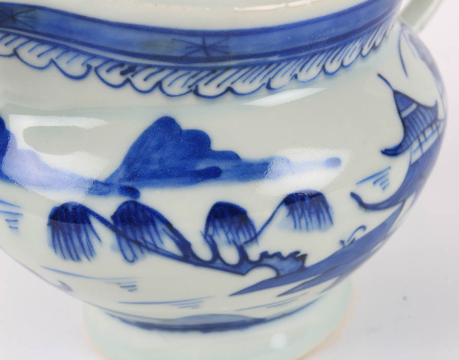 Grouping of Chinese Blue and White Items Inculding Blue Canton