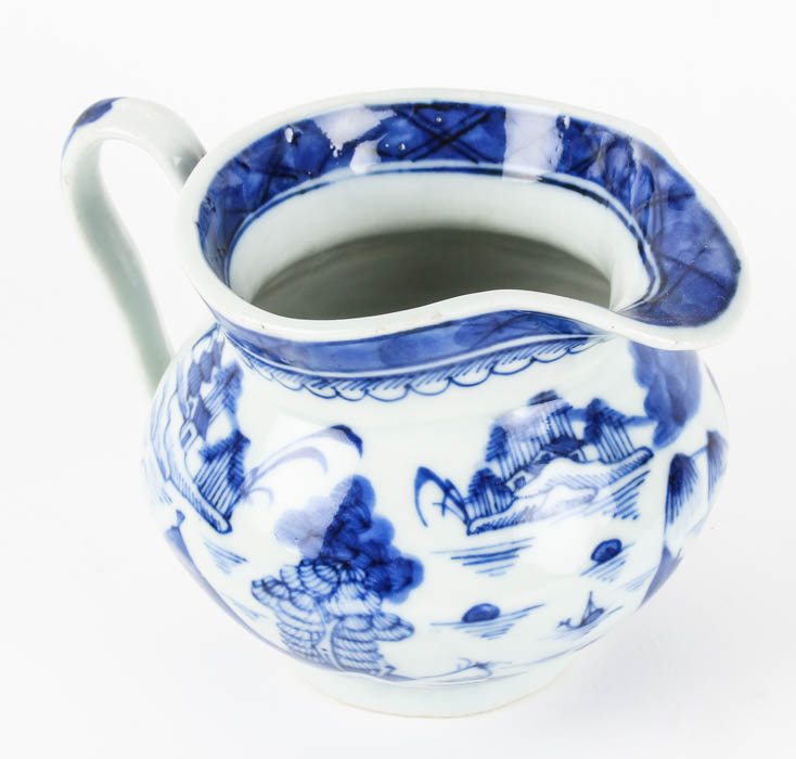 Grouping of Chinese Blue and White Items Inculding Blue Canton