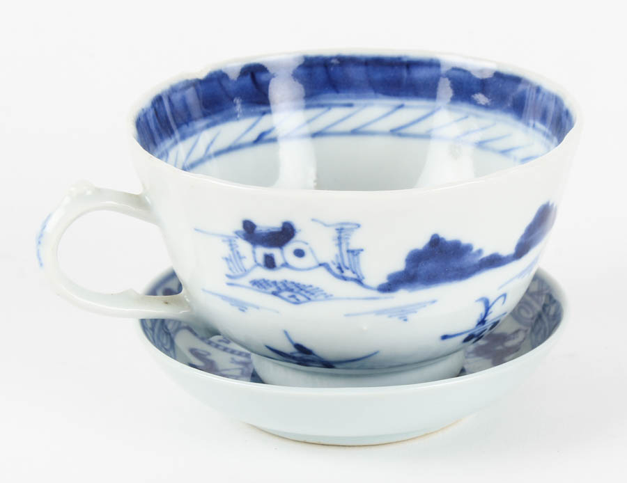Grouping of Chinese Blue and White Items Inculding Blue Canton