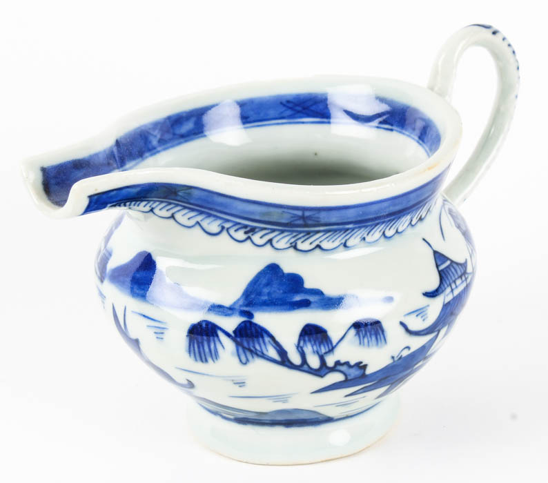 Grouping of Chinese Blue and White Items Inculding Blue Canton