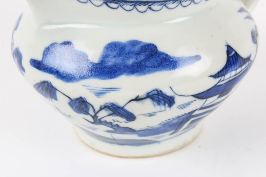 Grouping of Chinese Blue and White Items Inculding Blue Canton