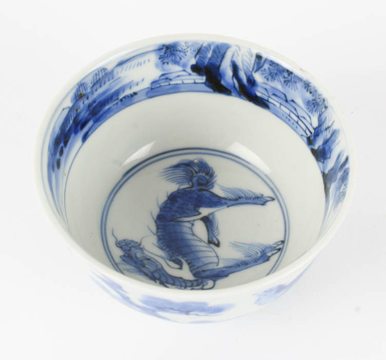 Grouping of Chinese Blue and White Items Inculding Blue Canton