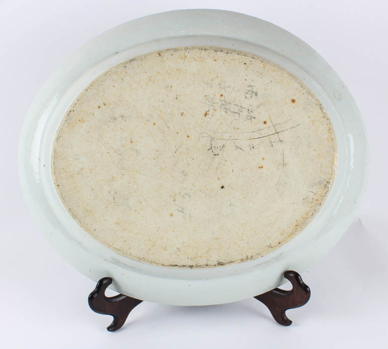 Collection of Chinese Blue Canton Ceramic Platters