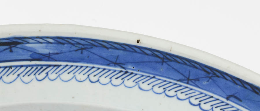 Collection of Chinese Blue Canton Ceramic Platters