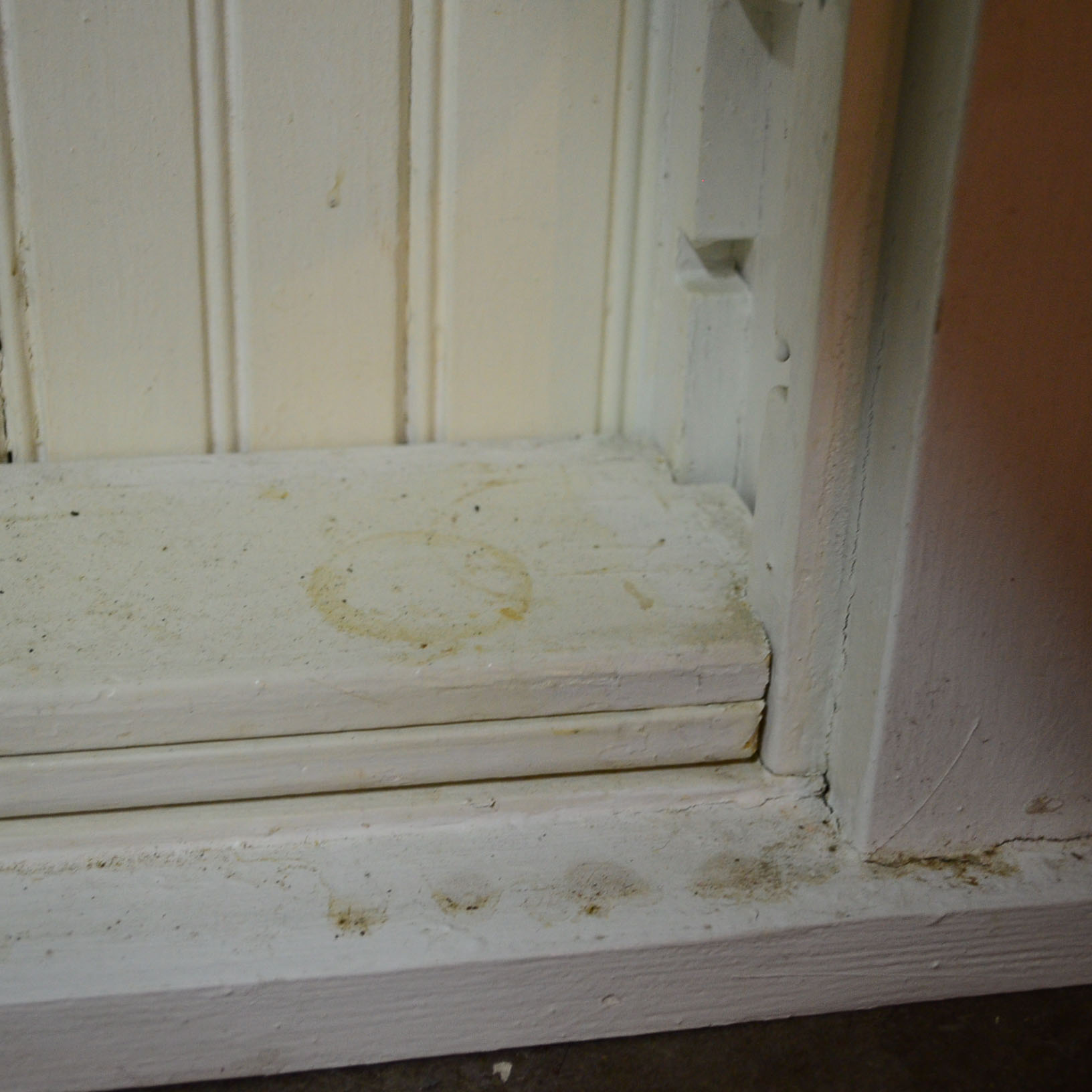 Painted White Wooden Medicine Cabinet