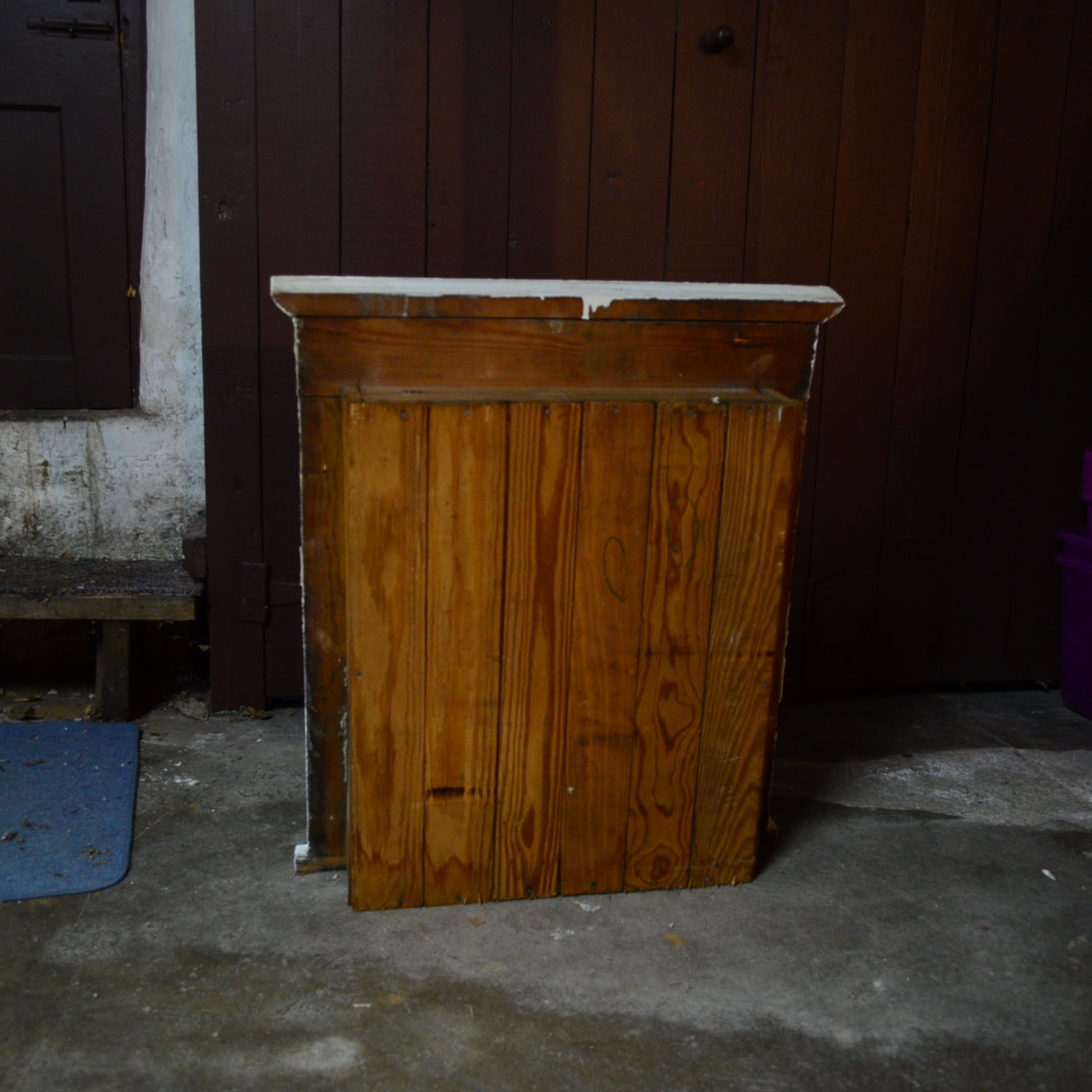 Painted White Wooden Medicine Cabinet