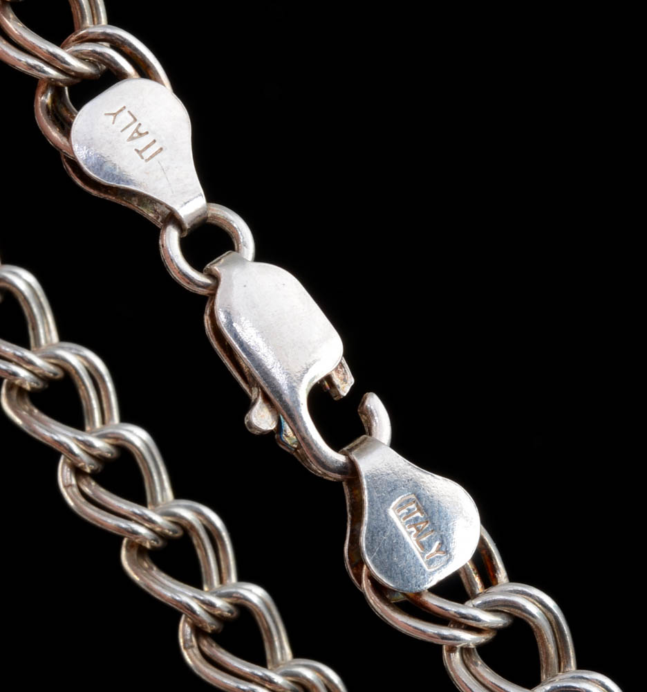 Sterling Double Twist Chain Bracelet