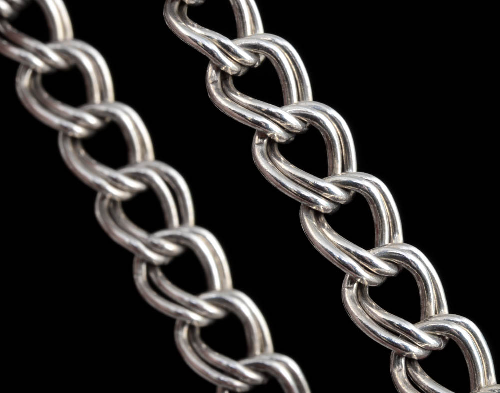 Sterling Double Twist Chain Bracelet