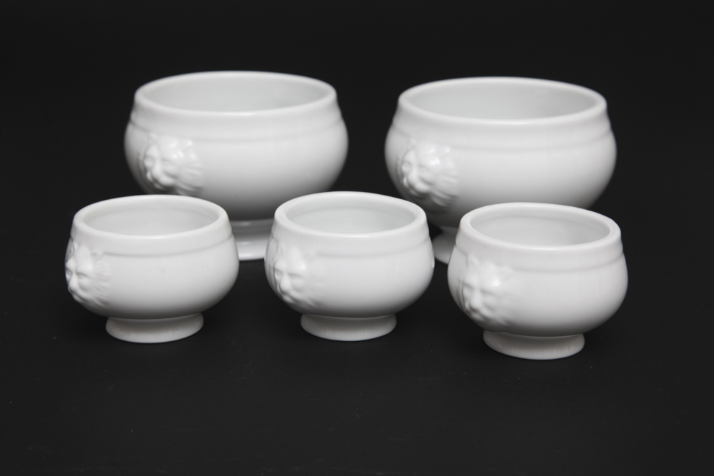 Grouping of White China Bowls