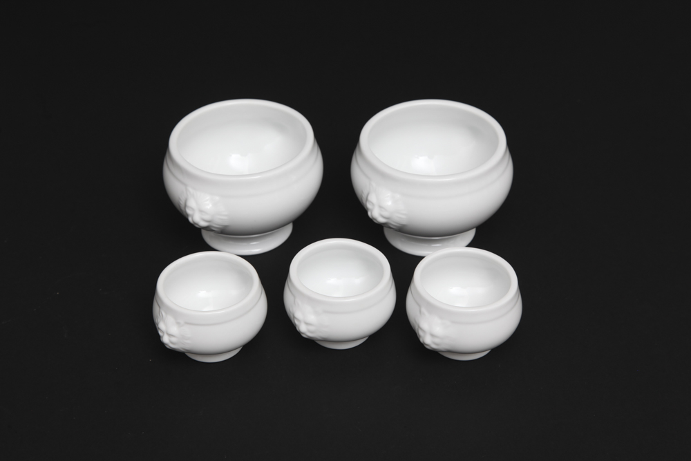 Grouping of White China Bowls