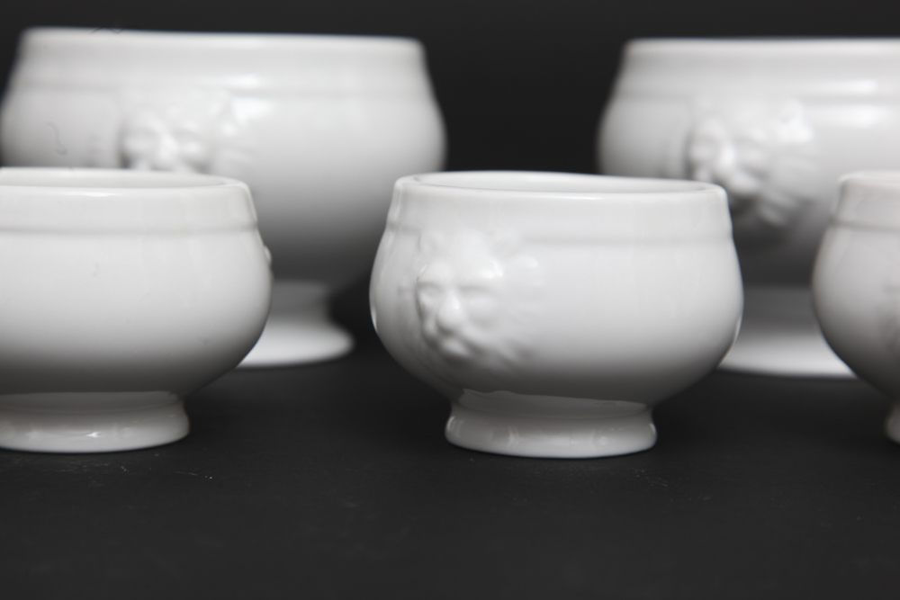 Grouping of White China Bowls
