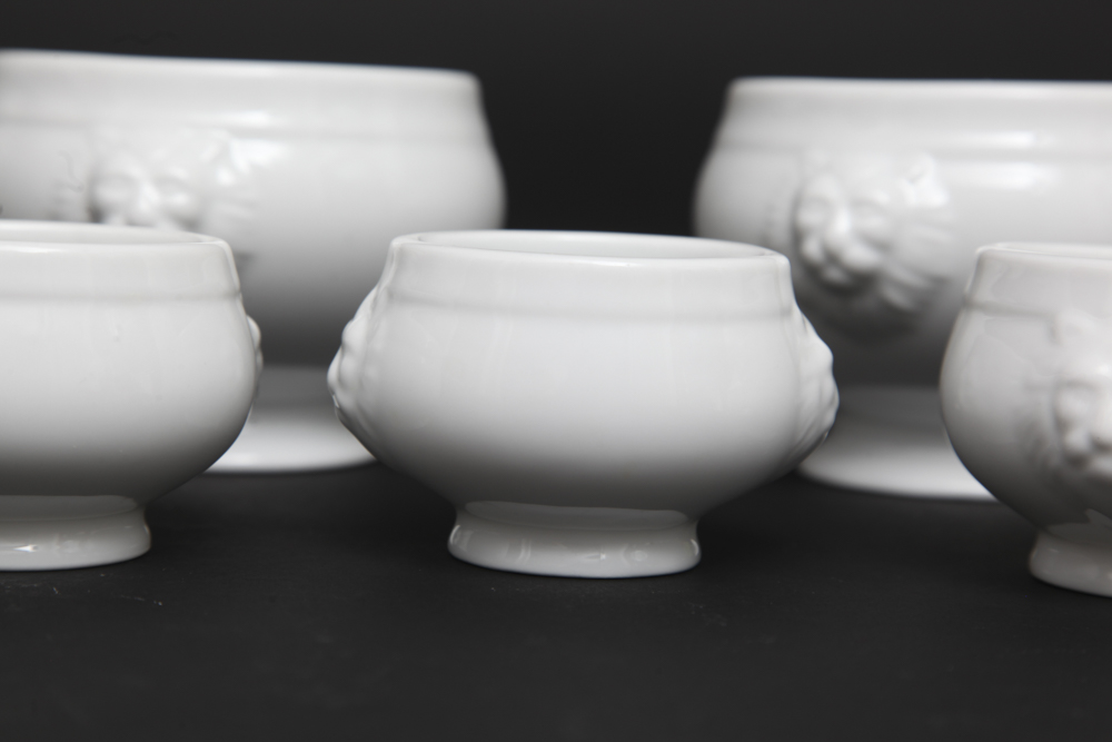 Grouping of White China Bowls