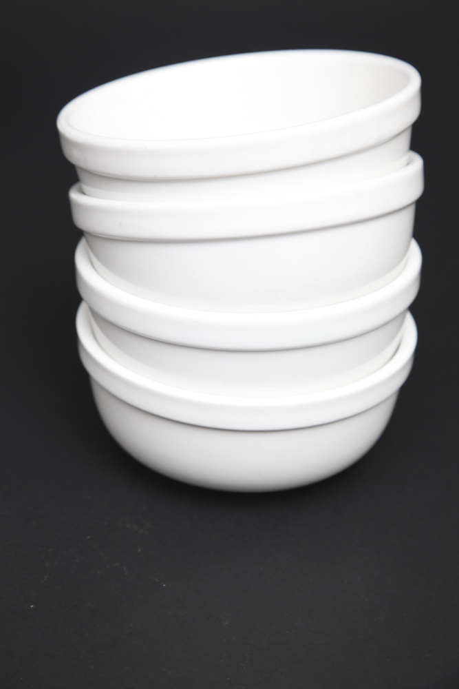 Grouping of White China Bowls