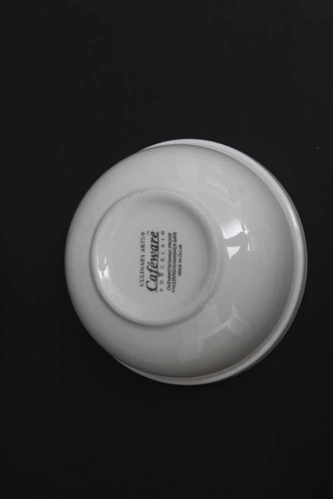 Grouping of White China Bowls