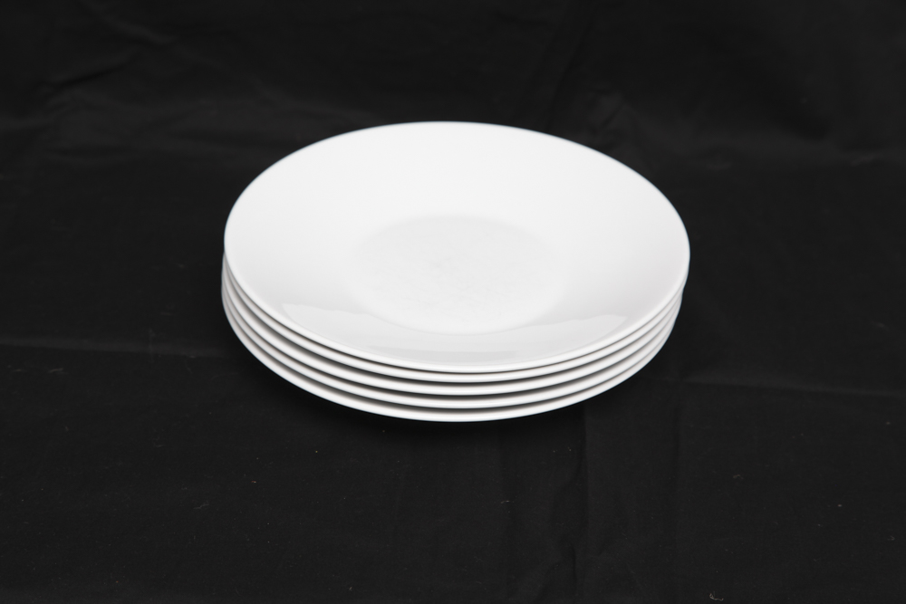Set of White China Plates