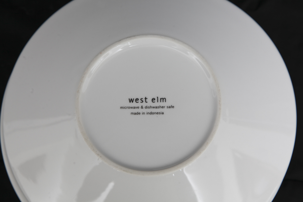 Set of White China Plates